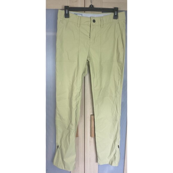 Stio Women Utility Pants Green Sz 6 Mid Rise Ankle Zipper Outdoor Hiking Travel - Picture 1 of 6